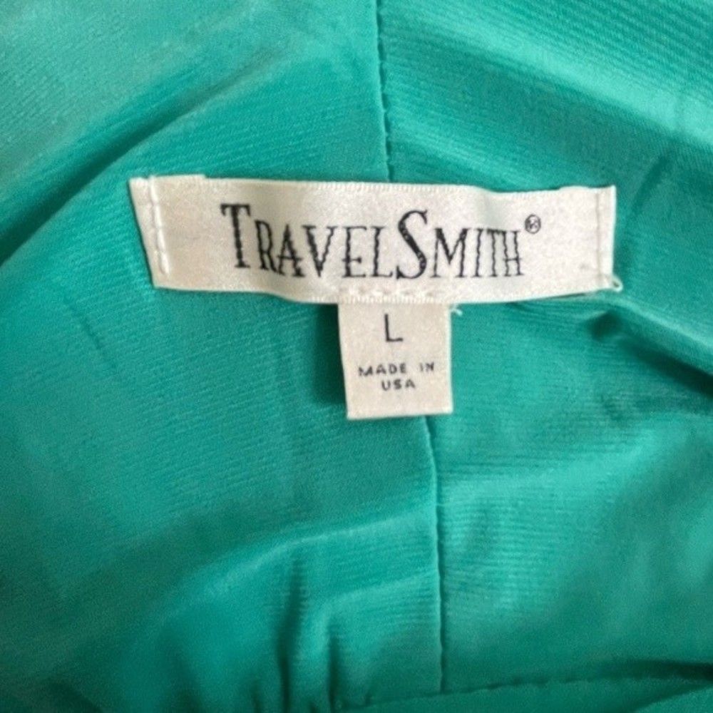 TravelSmith Women's Green Sleeveless Pleated Maxi Dress Size Large - Picture 8 of 12